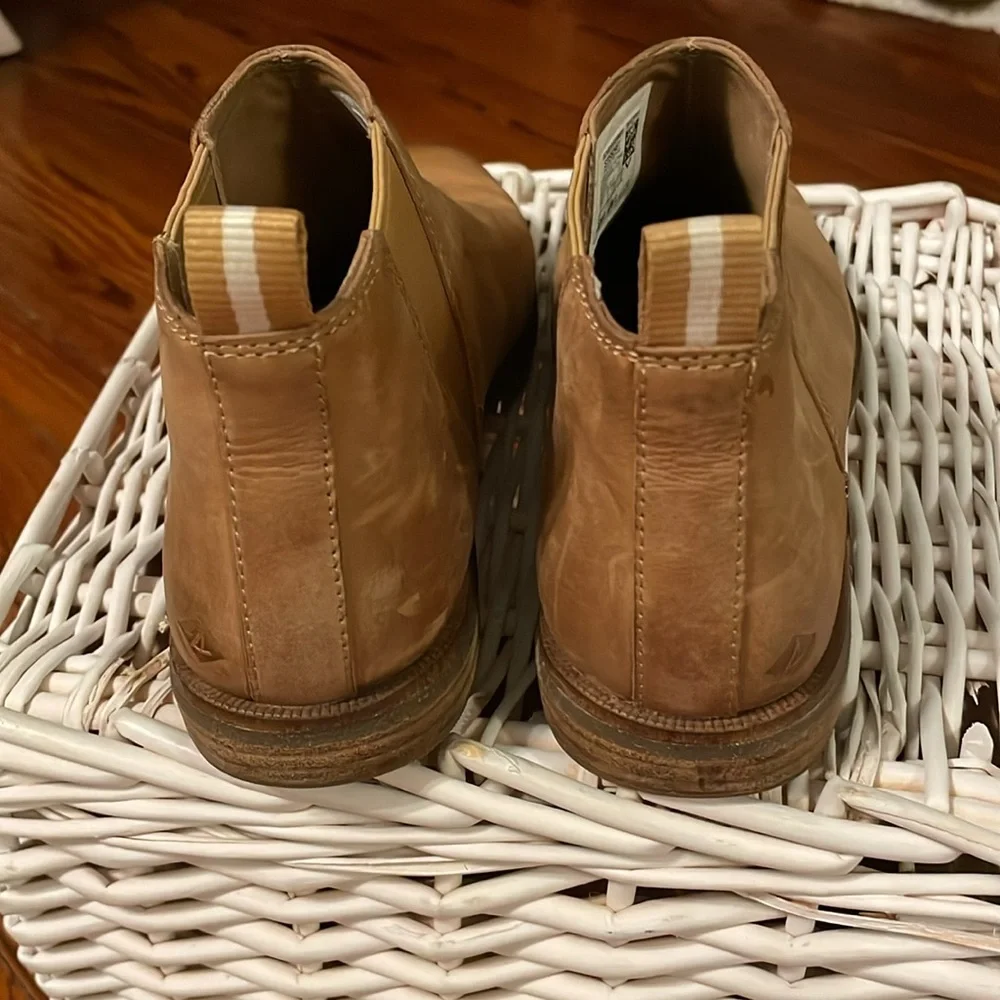 SPERRY WOMENS Topsider BOOTIE SUEDE /leather‎ TAN SIZE 7